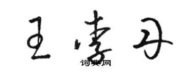 骆恒光王李丹草书个性签名怎么写