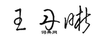 骆恒光王丹晰草书个性签名怎么写