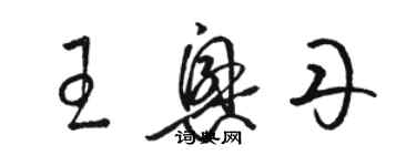 骆恒光王兴丹草书个性签名怎么写