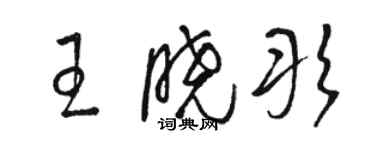 骆恒光王晓彤草书个性签名怎么写