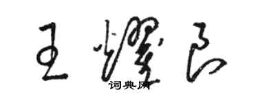 骆恒光王耀良草书个性签名怎么写