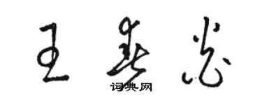 骆恒光王春炎草书个性签名怎么写