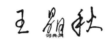 骆恒光王晶秋草书个性签名怎么写