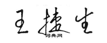 骆恒光王捷生草书个性签名怎么写