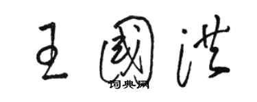 骆恒光王国洪草书个性签名怎么写