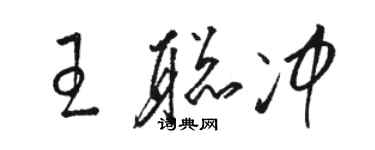骆恒光王聪冲草书个性签名怎么写