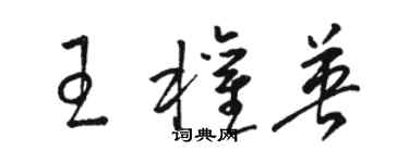 骆恒光王权英草书个性签名怎么写
