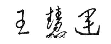 骆恒光王慧运草书个性签名怎么写