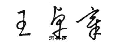 骆恒光王卓章草书个性签名怎么写
