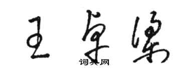 骆恒光王卓梁草书个性签名怎么写