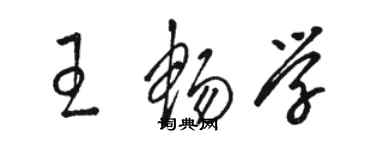 骆恒光王畅学草书个性签名怎么写