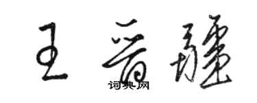 骆恒光王晋疆草书个性签名怎么写