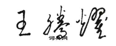 骆恒光王腾耀草书个性签名怎么写