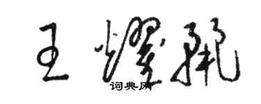 骆恒光王耀丽草书个性签名怎么写