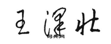 骆恒光王泽壮草书个性签名怎么写