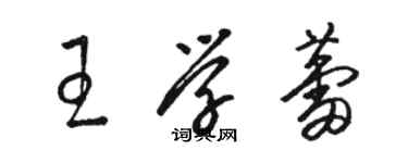 骆恒光王学蕾草书个性签名怎么写