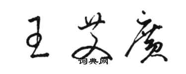骆恒光王艾广草书个性签名怎么写