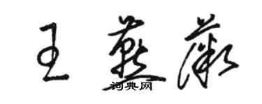 骆恒光王燕薇草书个性签名怎么写