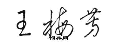 骆恒光王梅芳草书个性签名怎么写