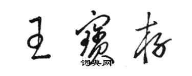 骆恒光王宝存草书个性签名怎么写