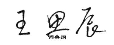 骆恒光王思辰草书个性签名怎么写