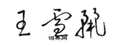 骆恒光王雪丽草书个性签名怎么写