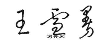 骆恒光王雪曼草书个性签名怎么写