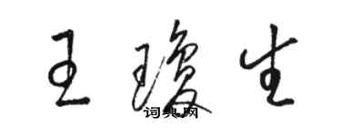 骆恒光王琼生草书个性签名怎么写