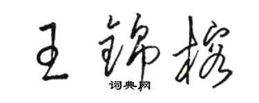 骆恒光王锦榕草书个性签名怎么写