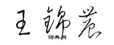 骆恒光王锦农草书个性签名怎么写