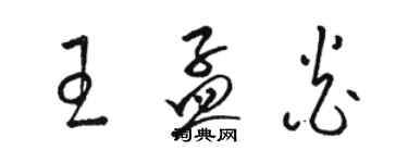 骆恒光王孟炎草书个性签名怎么写