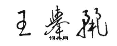 骆恒光王举丽草书个性签名怎么写