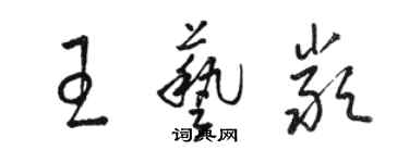 骆恒光王艺严草书个性签名怎么写