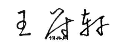 骆恒光王尉轩草书个性签名怎么写