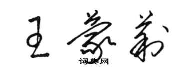 骆恒光王蒙莉草书个性签名怎么写