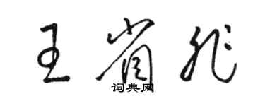 骆恒光王省非草书个性签名怎么写