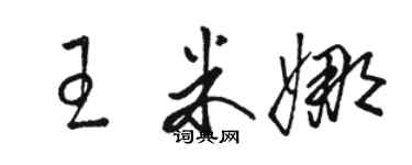 骆恒光王米娜草书个性签名怎么写