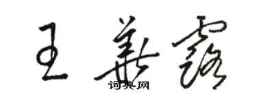 骆恒光王华露草书个性签名怎么写