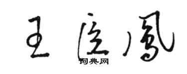 骆恒光王臣凤草书个性签名怎么写