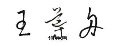 骆恒光王导舟草书个性签名怎么写