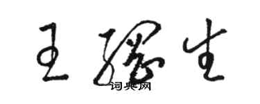 骆恒光王纲生草书个性签名怎么写