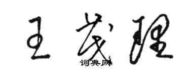 骆恒光王茂理草书个性签名怎么写