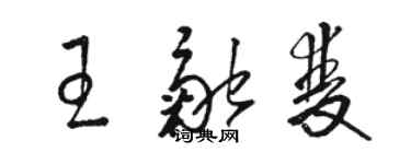 骆恒光王融双草书个性签名怎么写