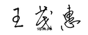 骆恒光王茂惠草书个性签名怎么写