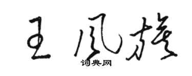 骆恒光王风旗草书个性签名怎么写