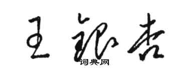 骆恒光王银杏草书个性签名怎么写
