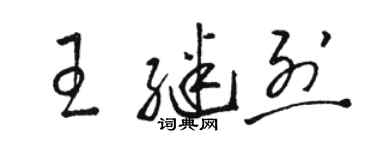 骆恒光王继烈草书个性签名怎么写