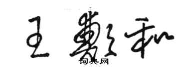 骆恒光王郑和草书个性签名怎么写