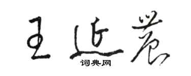 骆恒光王延农草书个性签名怎么写