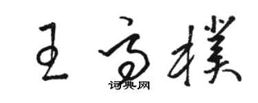 骆恒光王高朴草书个性签名怎么写
